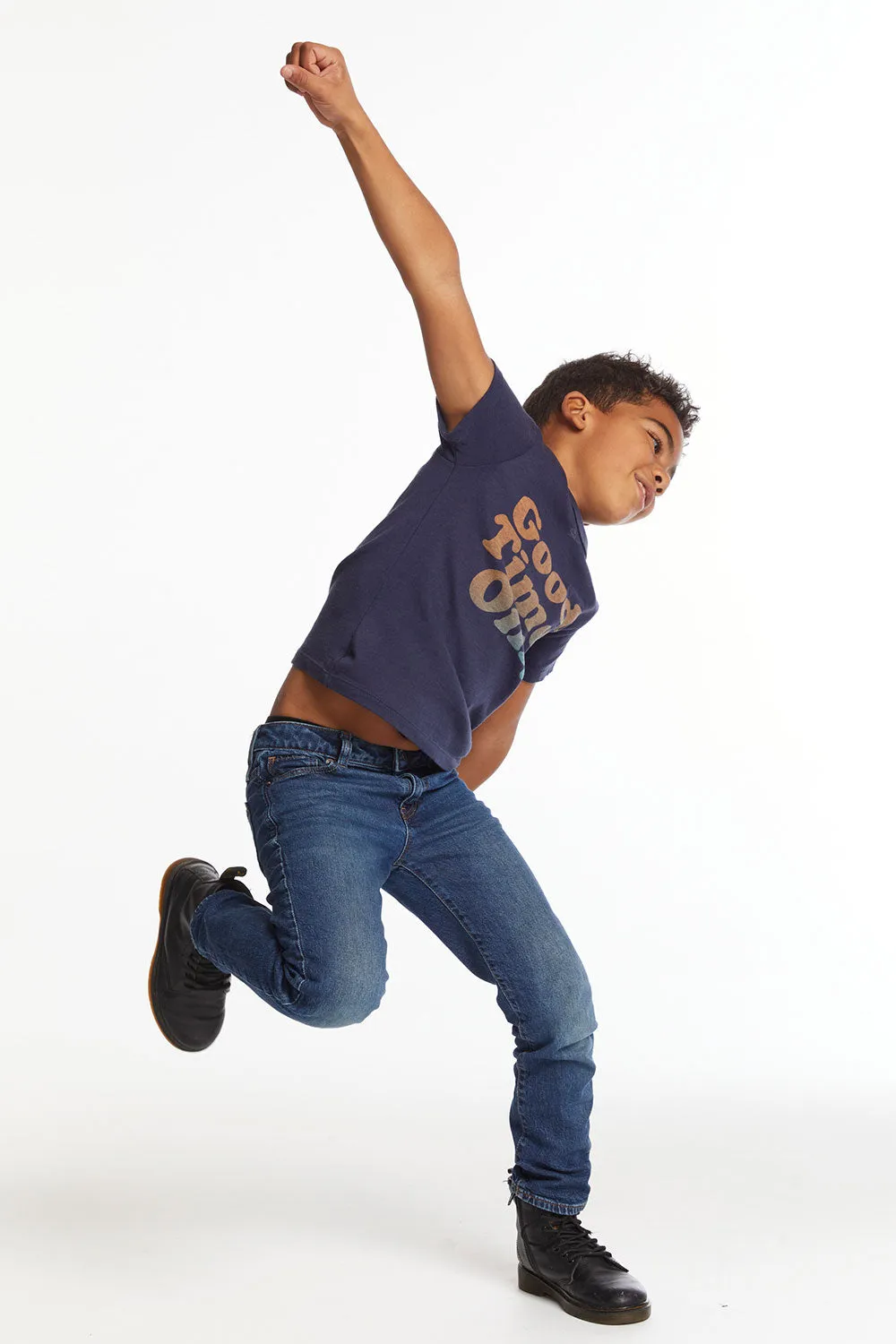 Good Times Only Boys Tee sold by Chaser product image thumbnail 4