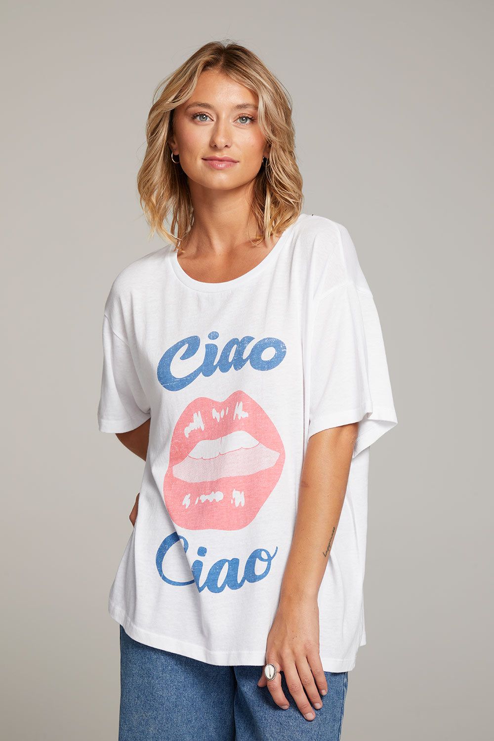 Ciao Ciao Lips Tee sold by Chaser product image thumbnail 2