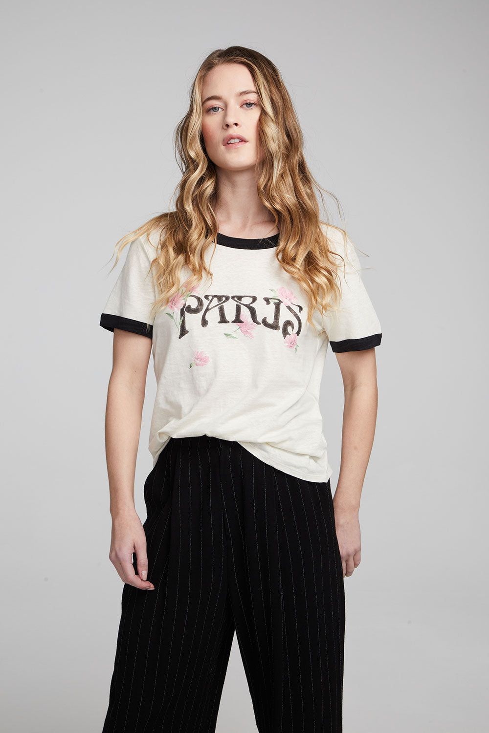 Paris Poppies Crewneck Tee sold by Chaser product image thumbnail 3