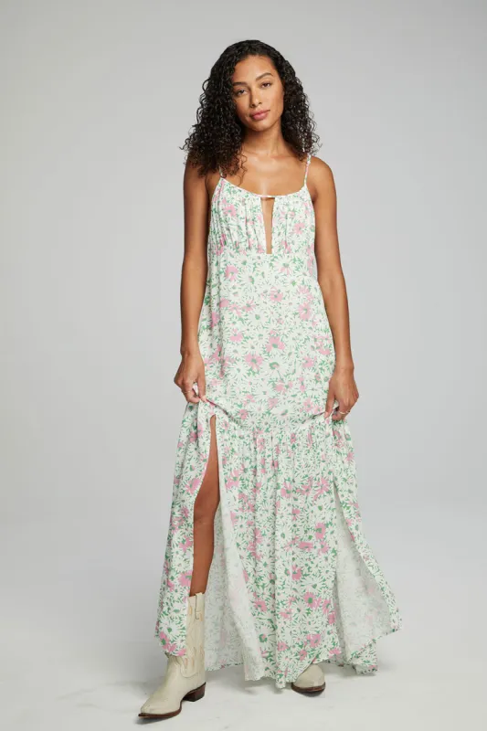 Seren Maxi Dress - Grass Daisy Floral sold by Chaser