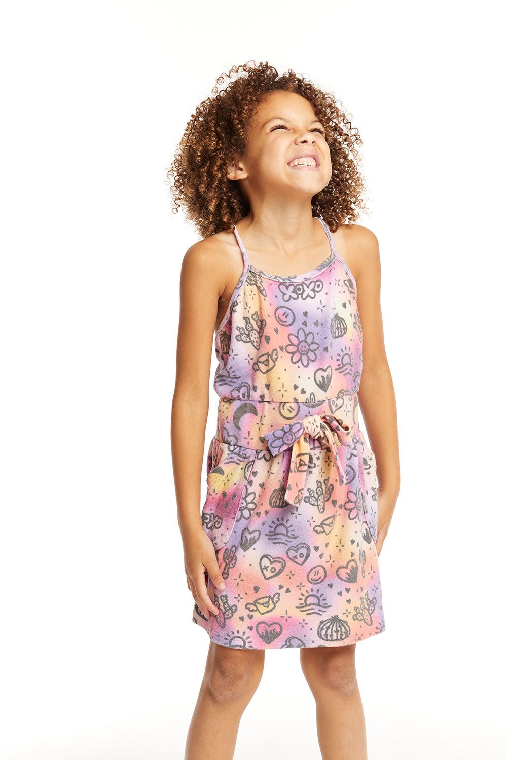 Luna Cosmic Sunset Print Mini Dress sold by Chaser product image thumbnail 5