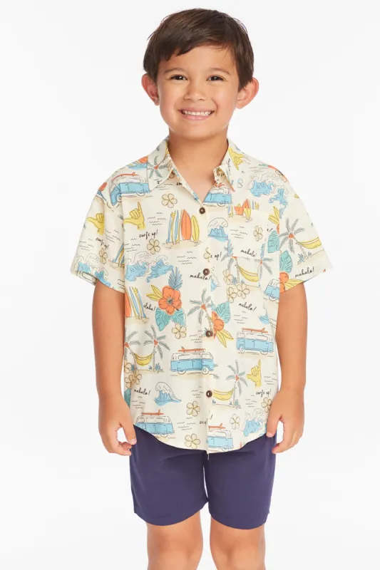 Surf's Up Boys Button Down Tee sold by Chaser