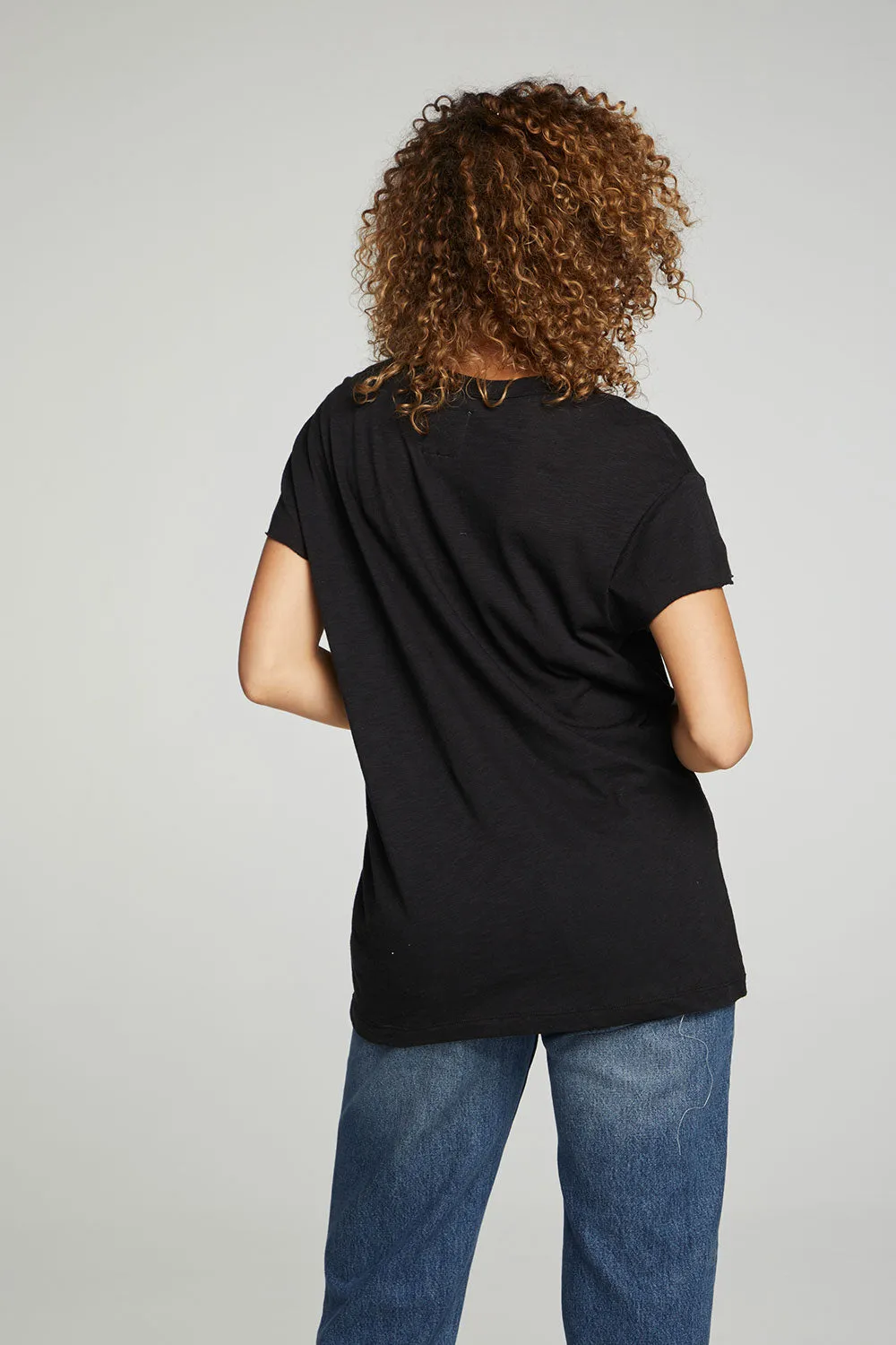 Cap Sleeve Crew Neck Tee sold by Chaser product image thumbnail 3