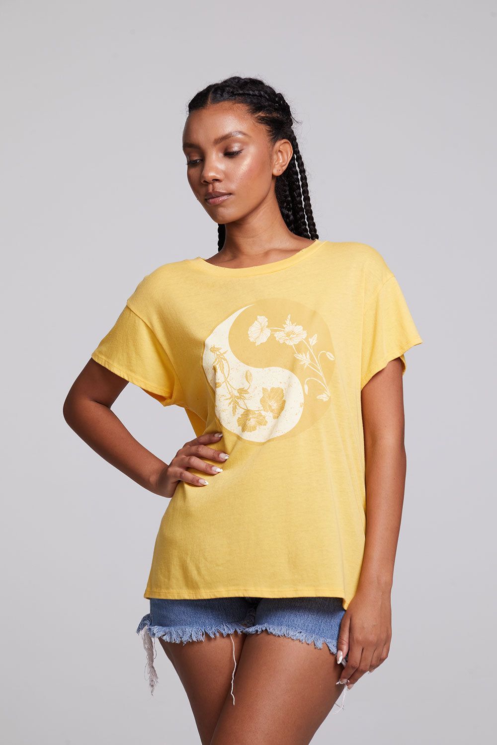 Poppy Yin Yang Crew Neck Tee sold by Chaser product image thumbnail 3