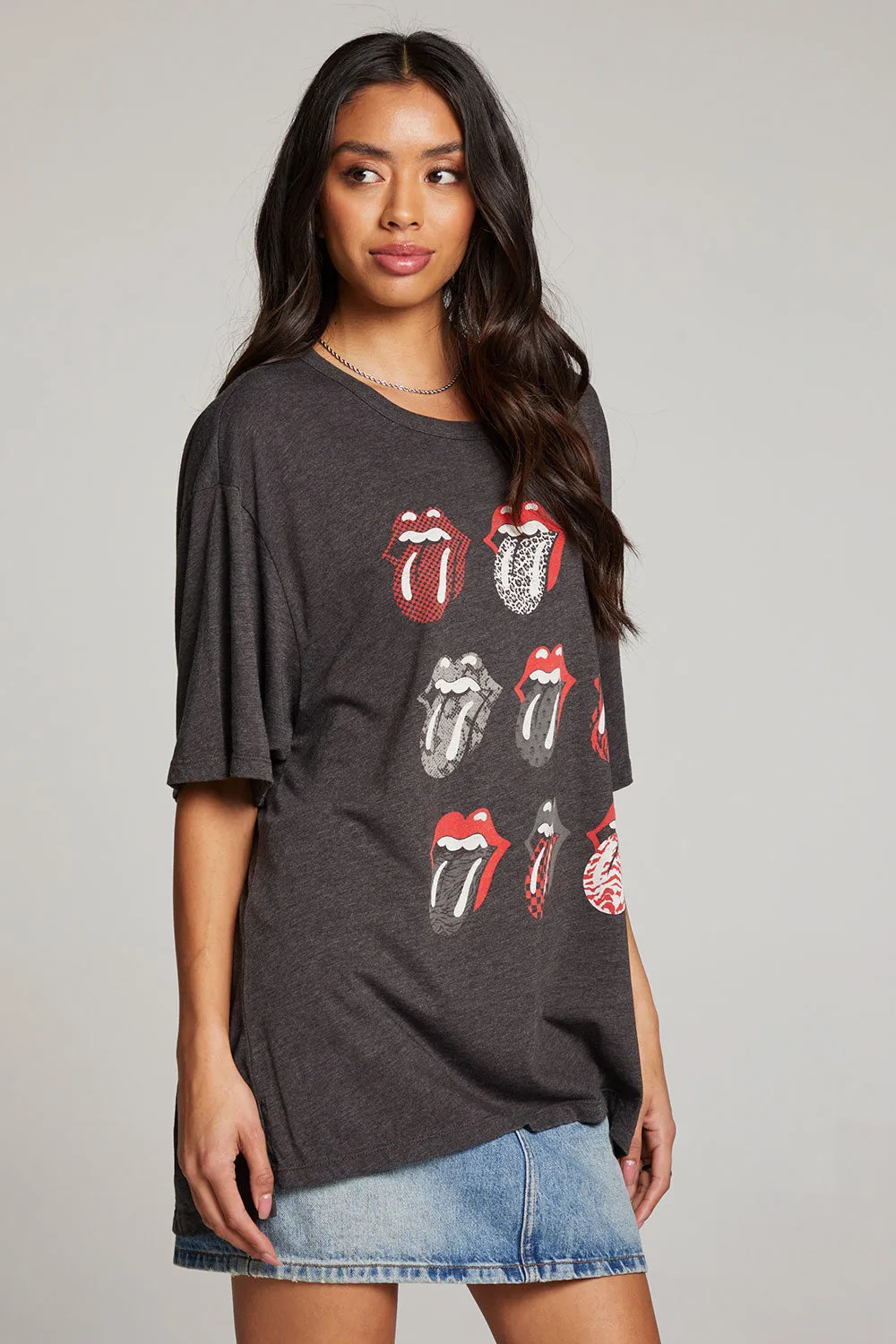 Rolling Stones Multi Logo One Size Tee sold by Chaser product image thumbnail 3