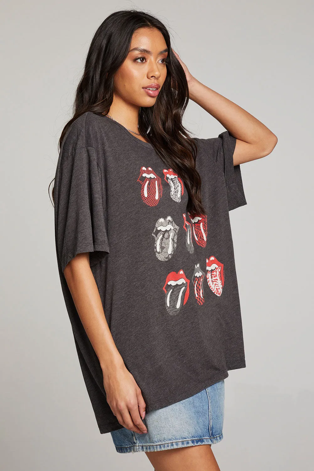 Rolling Stones Multi Logo One Size Tee sold by Chaser product image thumbnail 4