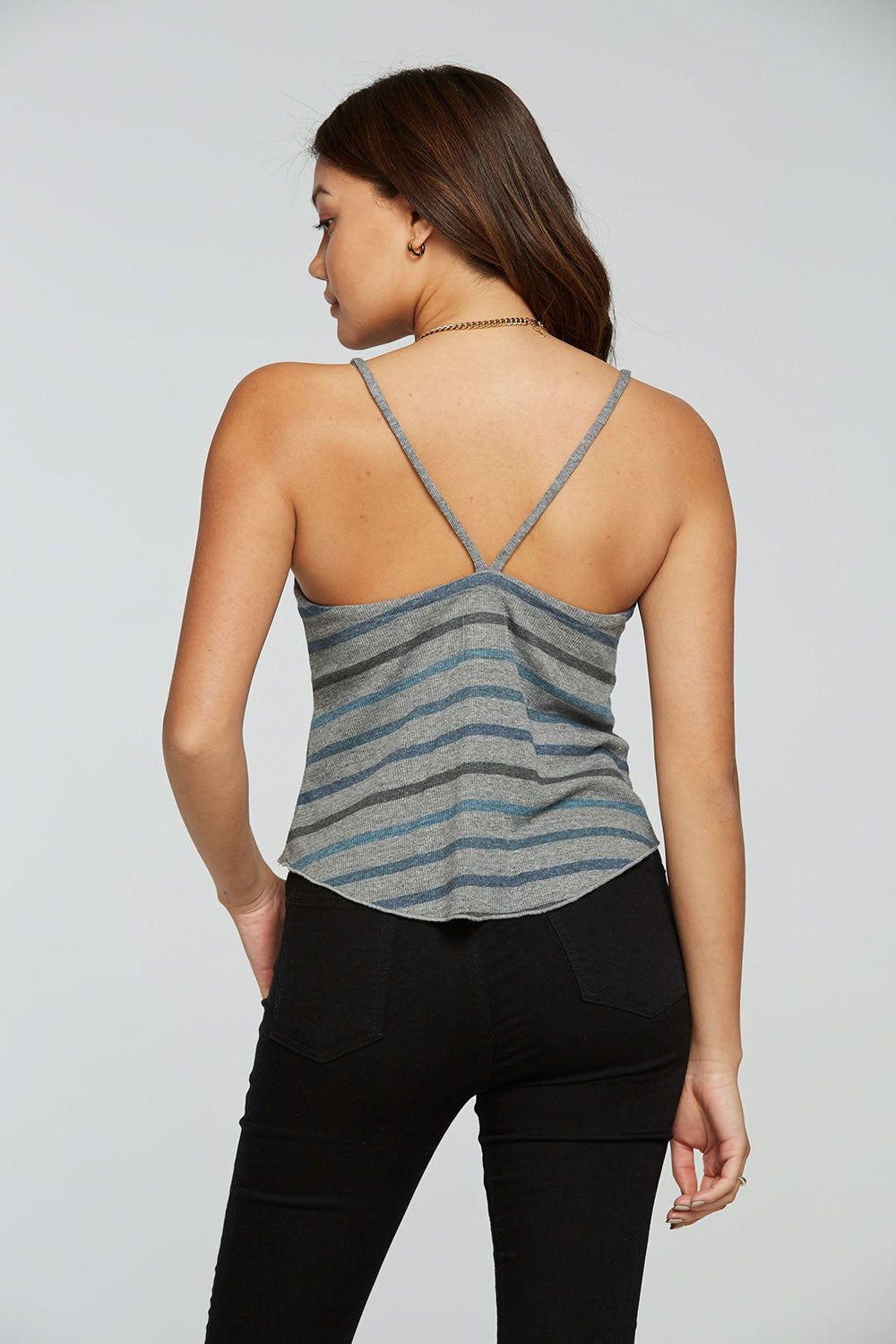 Triblend Rib Cropped Flouncy Cami sold by Chaser product image thumbnail 2
