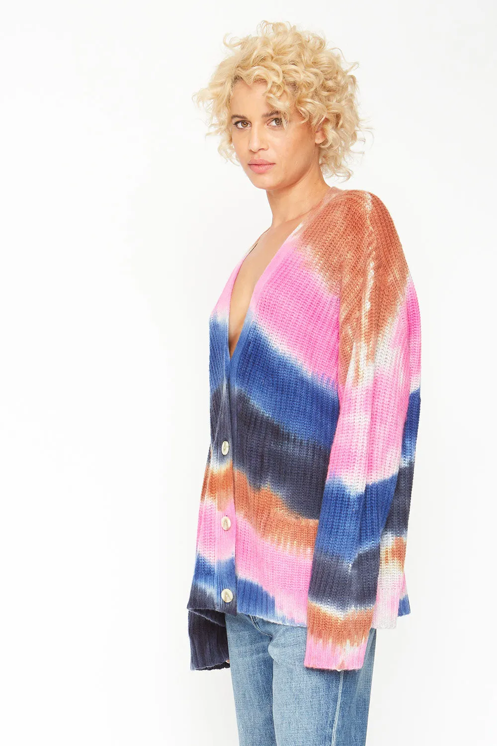 Grandpa Cardigan Sweater - Tie Dye sold by Chaser product image thumbnail 4