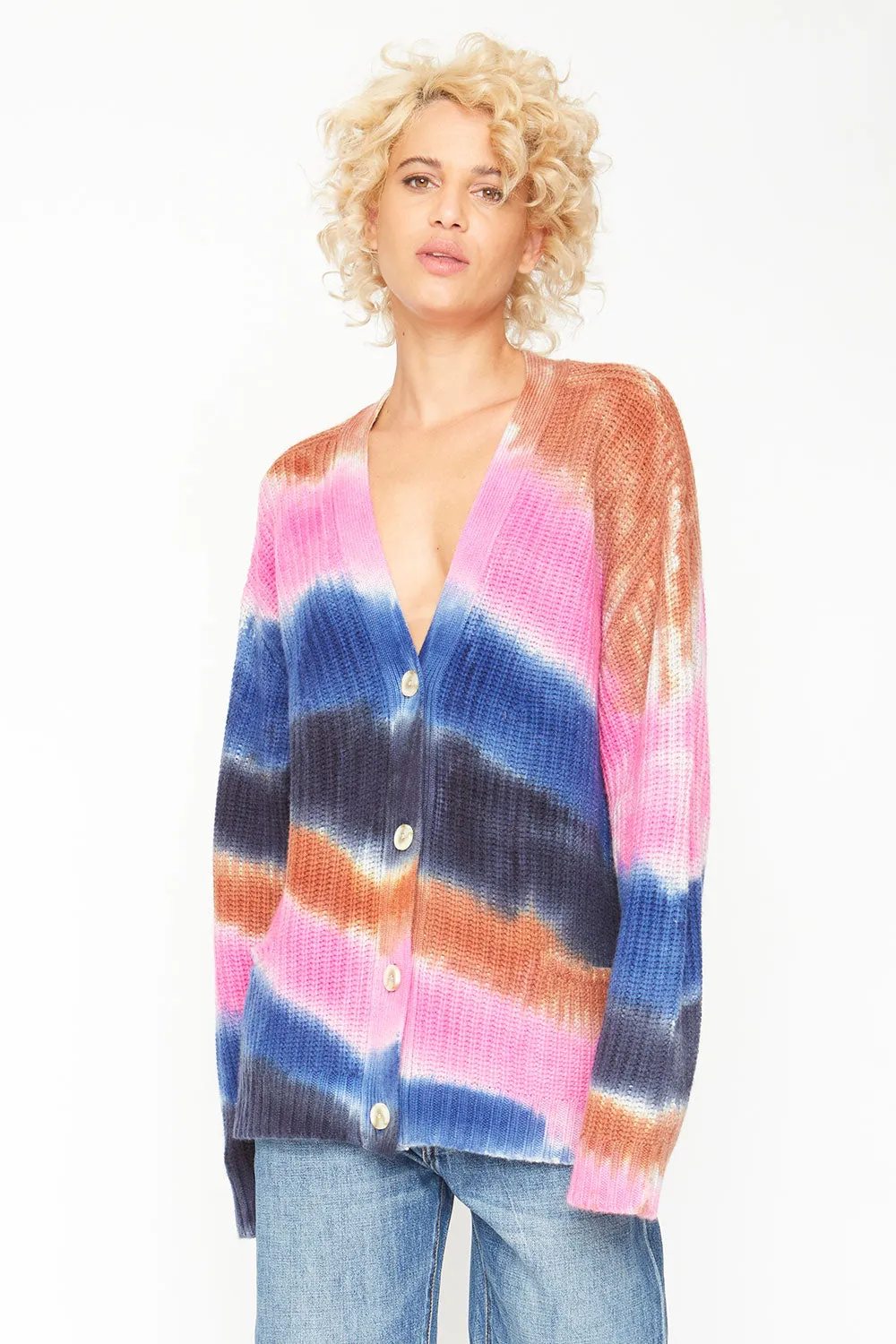 Grandpa Cardigan Sweater - Tie Dye sold by Chaser product image thumbnail 3