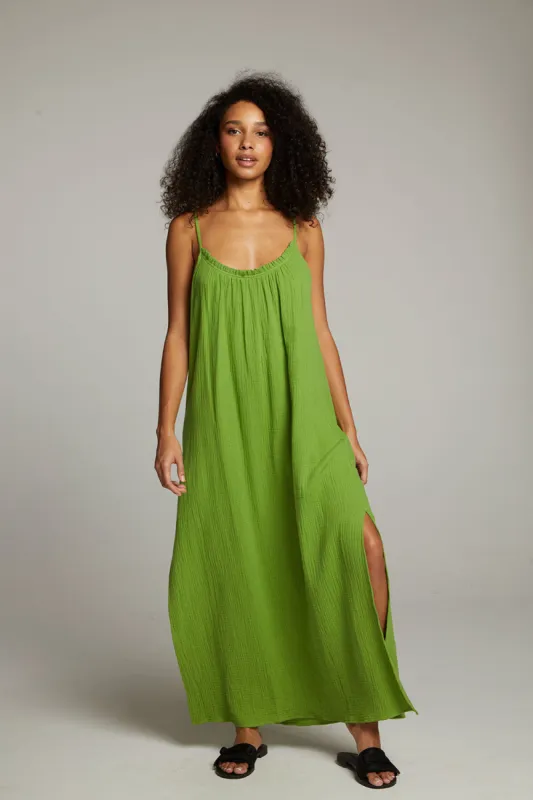 Bull Piquant Green Maxi Dress made by Chaser