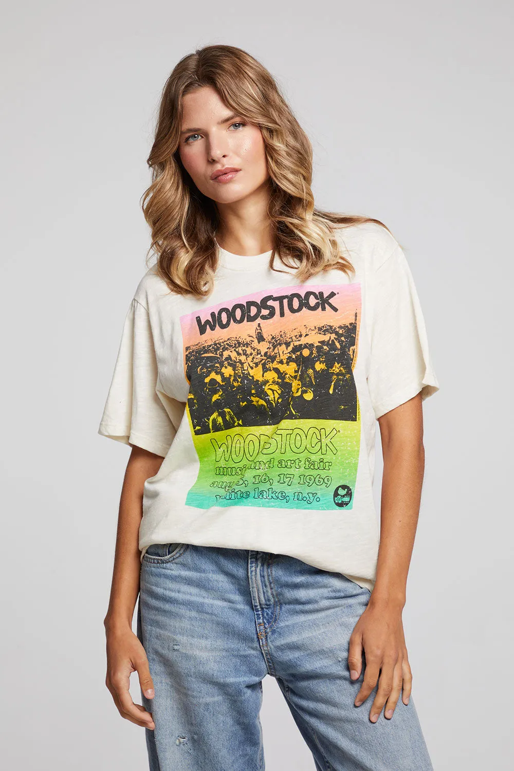 Woodstock Rainbow Poster Tee sold by Chaser product image thumbnail 3