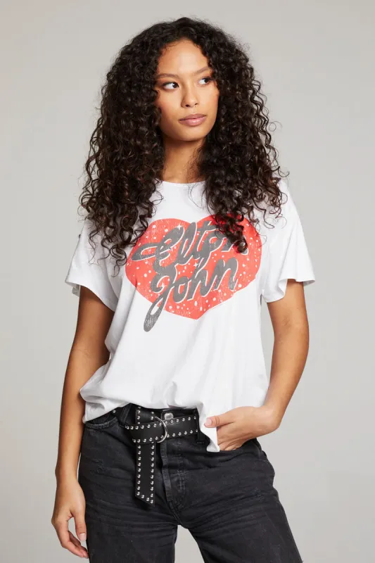 Elton John Script Logo Heart sold by Chaser