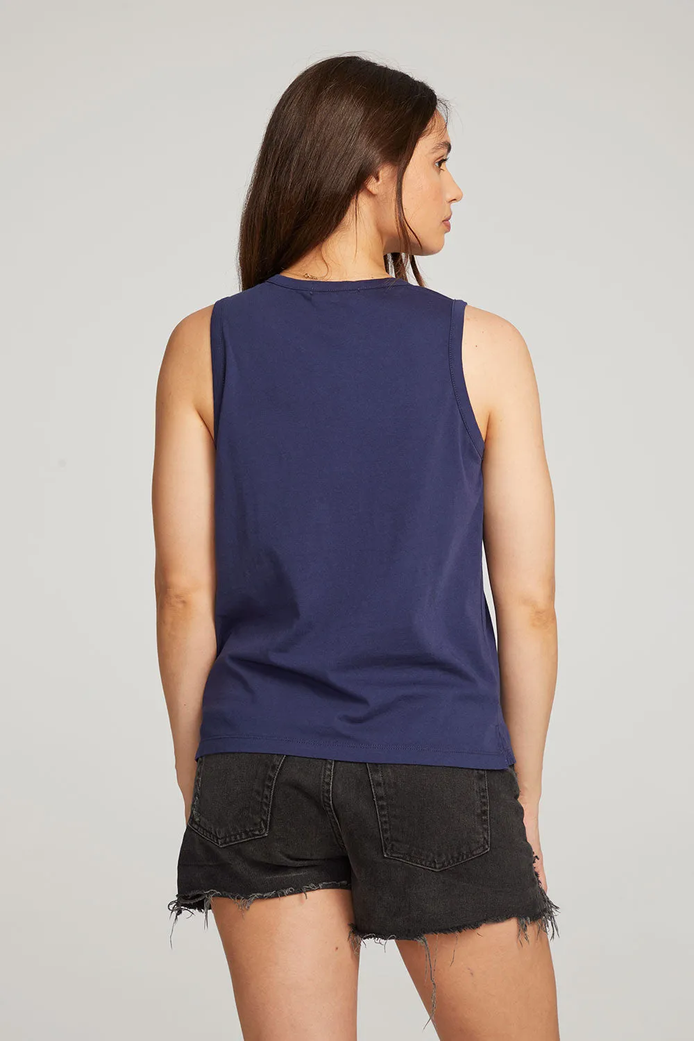 Basic Sapphire Slit Tank sold by Chaser product image thumbnail 3