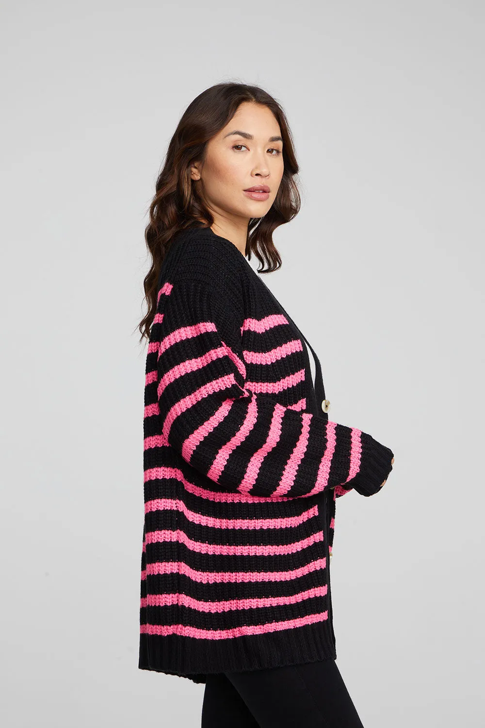 Vibe Melrose Stripe Cardigan sold by Chaser product image thumbnail 2