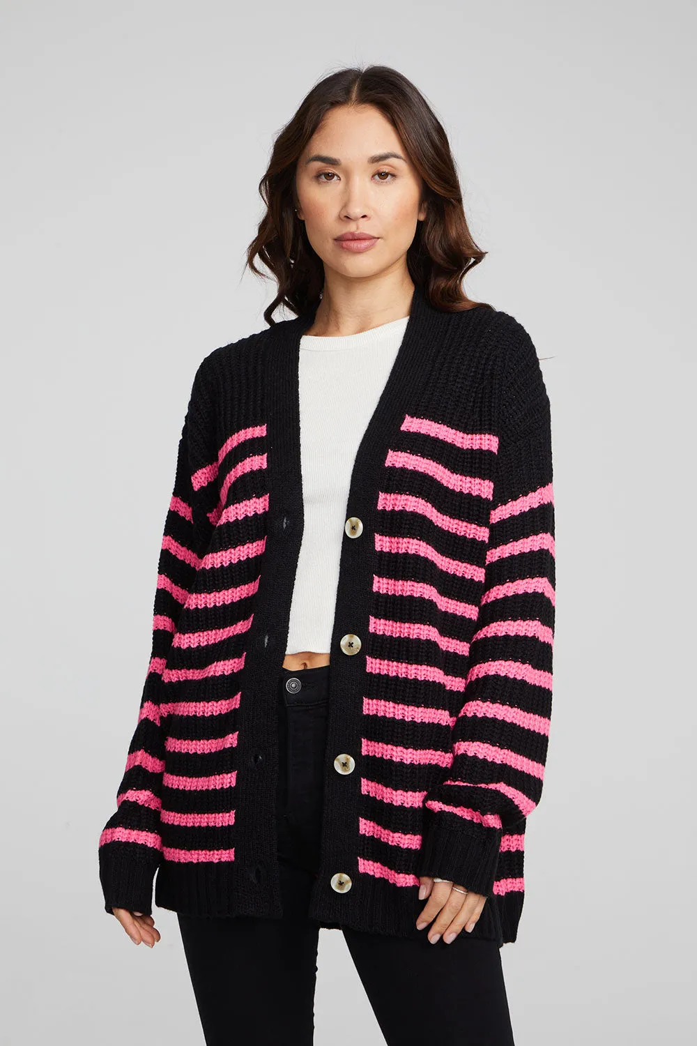 Vibe Melrose Stripe Cardigan sold by Chaser