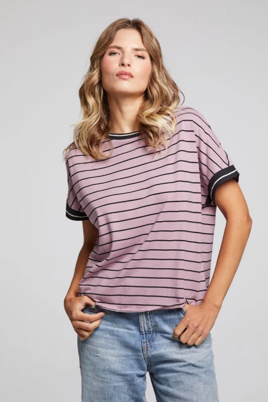 Amber Stripe Mix Tee sold by Chaser