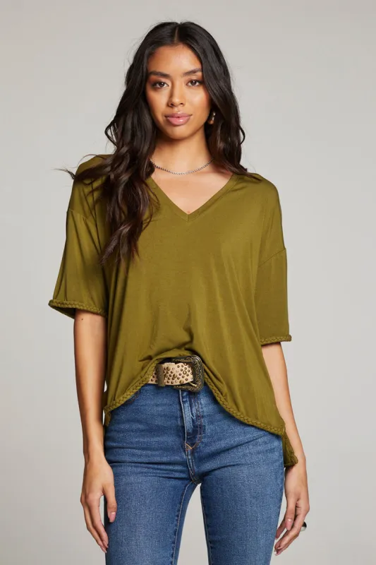 Mason Sphagnum V Neck sold by Chaser