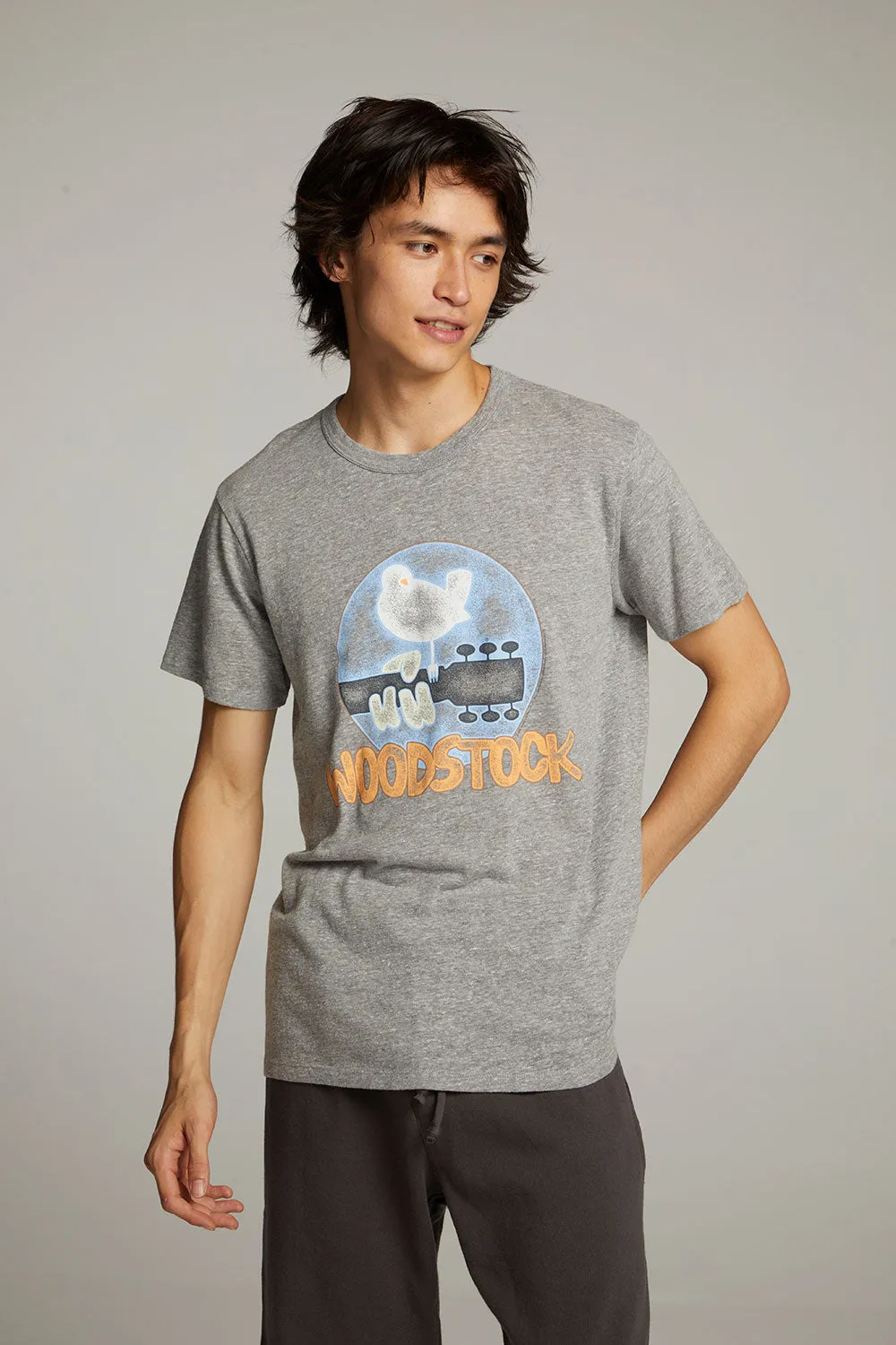 Woodstock Bird On Guitar Crew Neck Tee sold by Chaser product image thumbnail 2