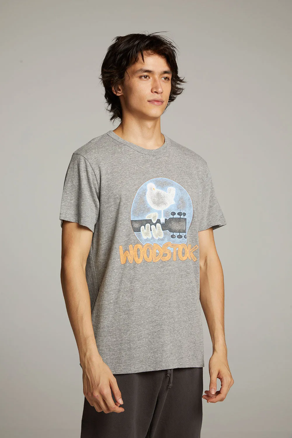 Woodstock Bird On Guitar Crew Neck Tee sold by Chaser product image thumbnail 3