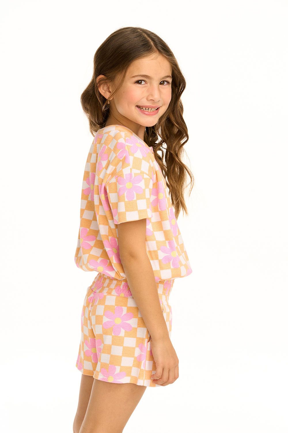 Daisy Check Romper sold by Chaser product image thumbnail 3