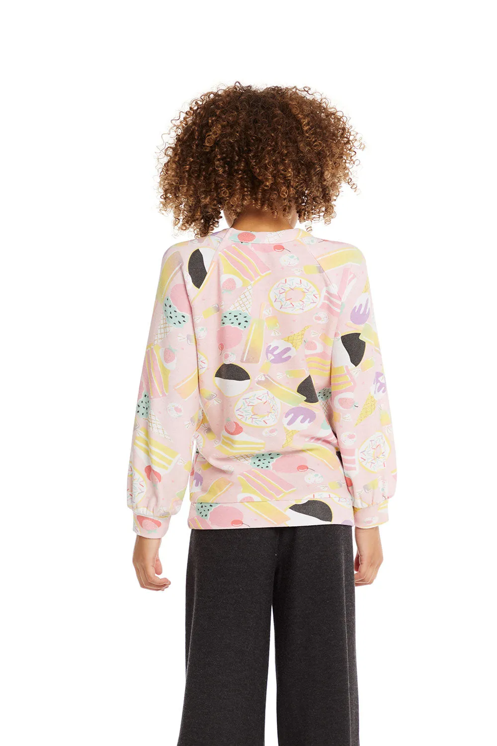 Blouson Sleeve Sweet Treats Raglan Pullover sold by Chaser product image thumbnail 4