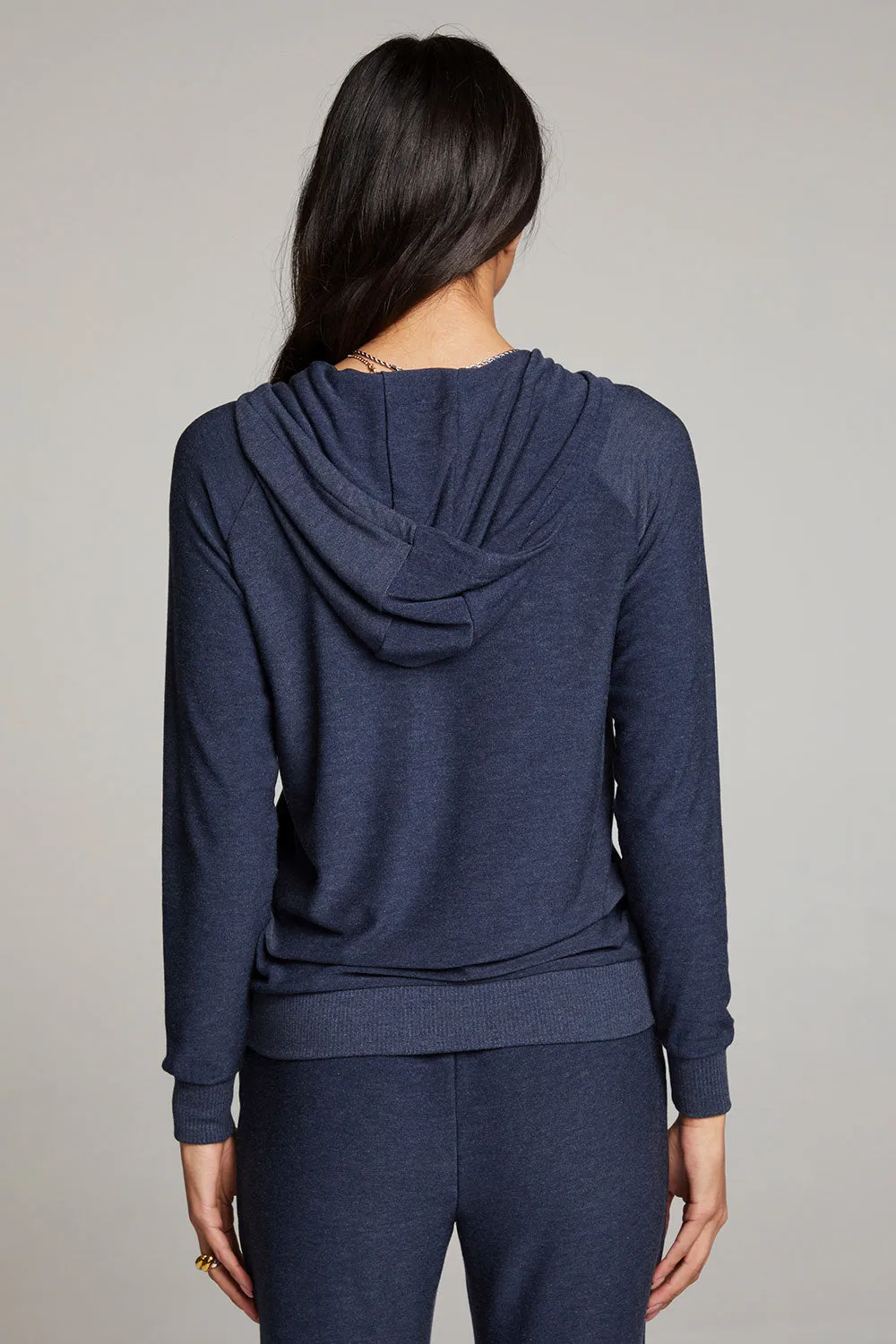 Canopy Long Sleeve Raglan Zip Up Hoodie sold by Chaser product image thumbnail 5