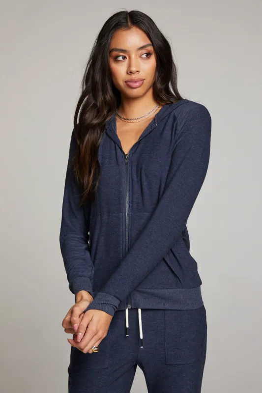 Canopy Long Sleeve Raglan Zip Up Hoodie sold by Chaser