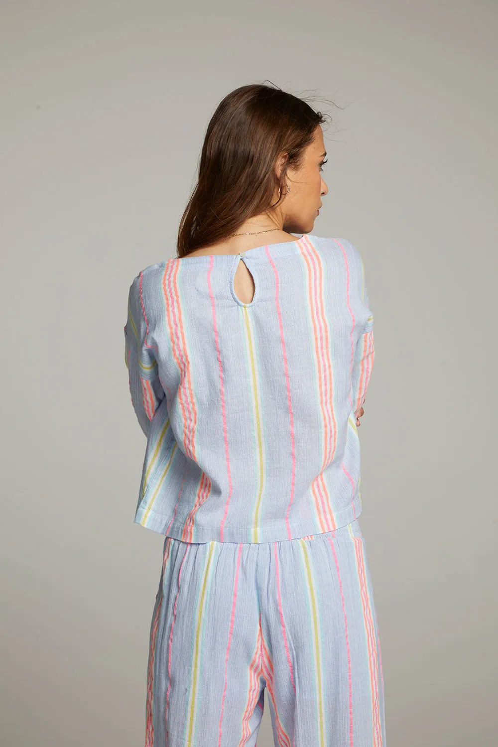 Martine South West Beach Stripe Blouse sold by Chaser product image thumbnail 4