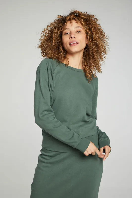 Long Sleeve Crew Neck Raglan Pullover sold by Chaser