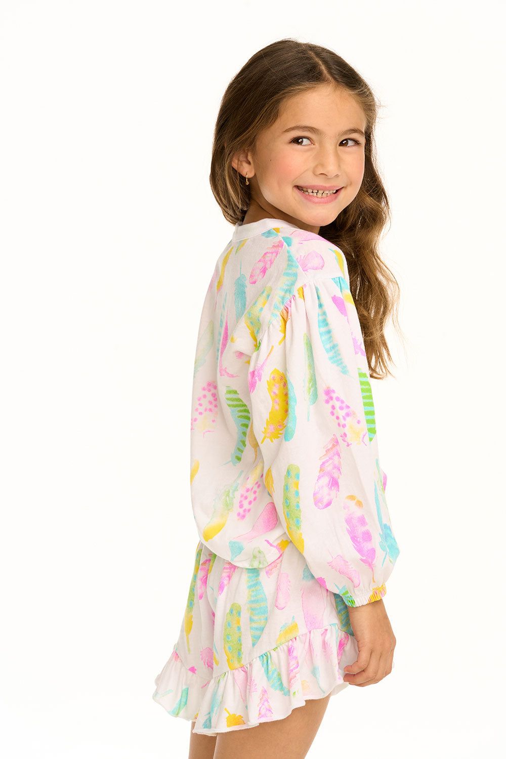 Feathers Long Sleeve Tee sold by Chaser product image thumbnail 3