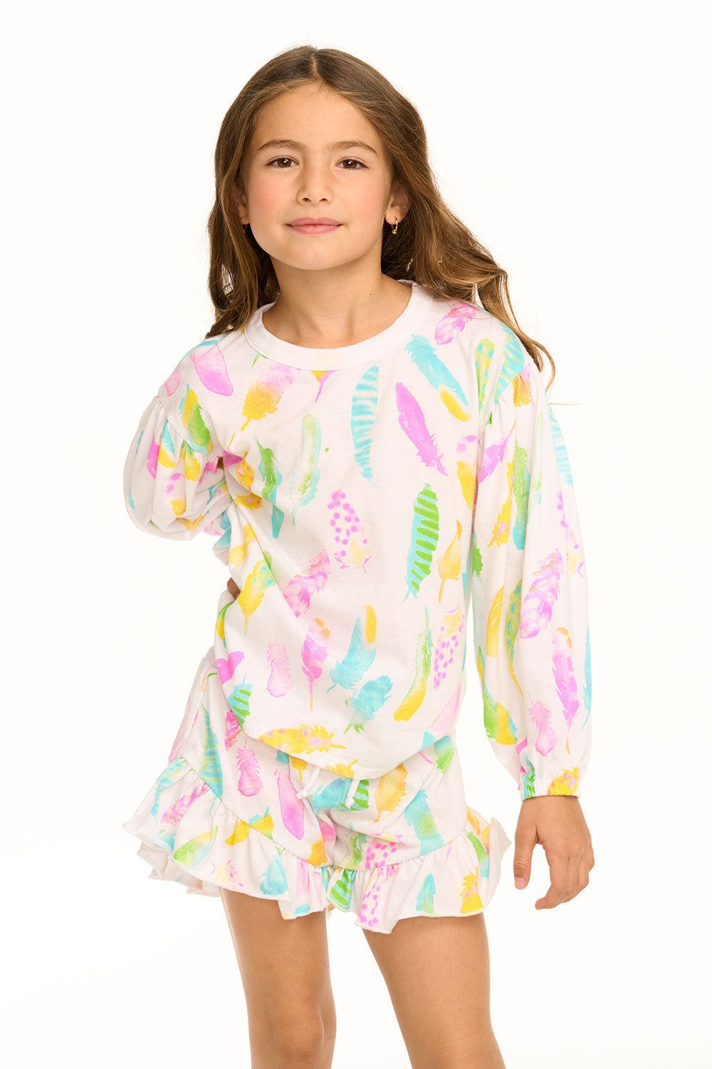 Feathers Long Sleeve Tee sold by Chaser product image thumbnail 5