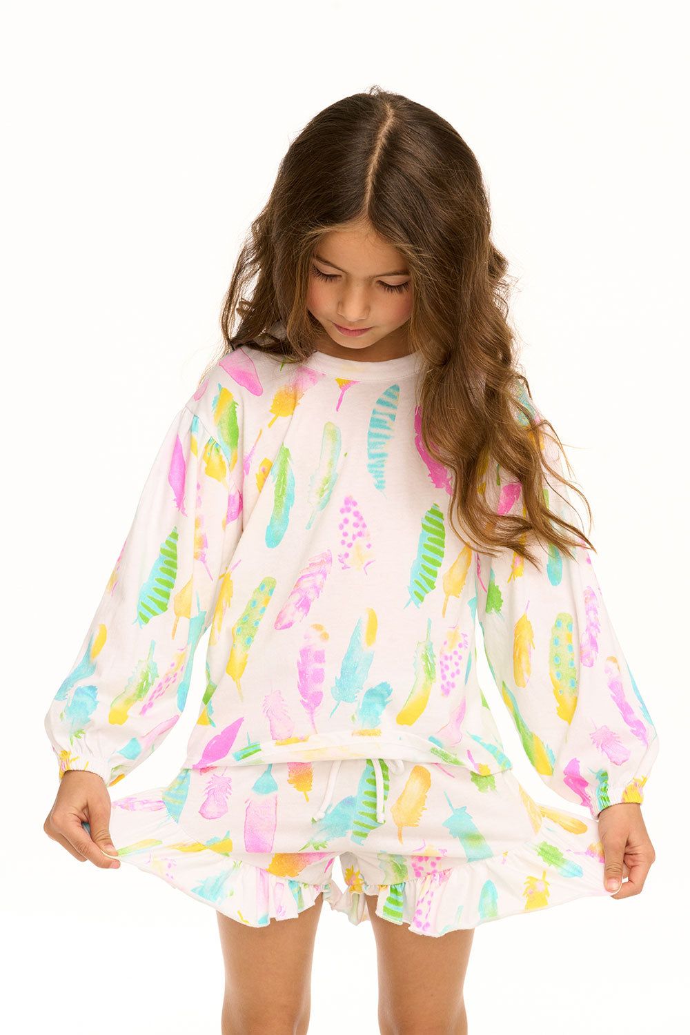 Feathers Long Sleeve Tee sold by Chaser product image thumbnail 2