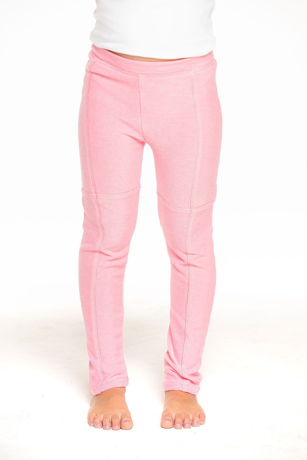 Cozy Knit Seamed Panel Legging in Carnation Pink sold by Chaser product image thumbnail 2