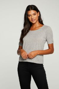 Recycled Vintage Jersey 3/4 Sleeve Rolled Cuff Raglan Tee sold by Chaser