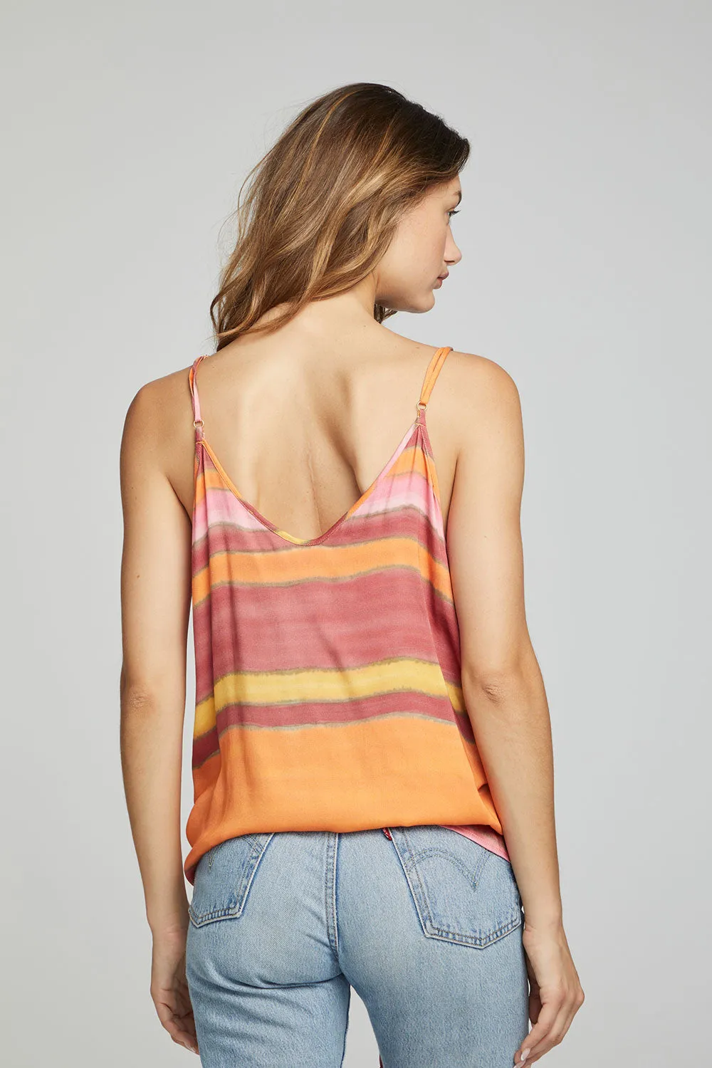 Lucca Tank Top - Sunset Stripe sold by Chaser product image thumbnail 3