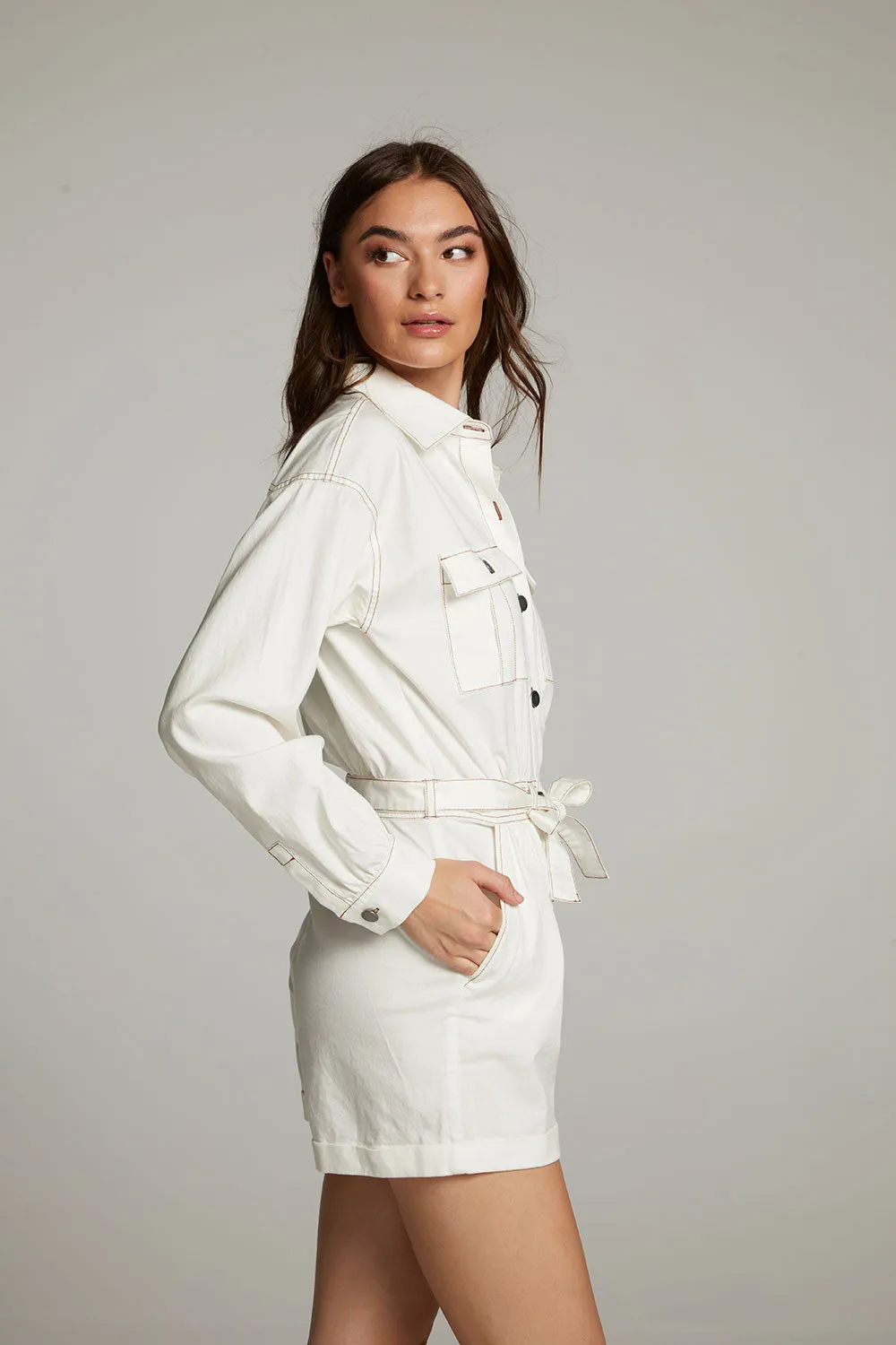 Isabella White Romper sold by Chaser product image thumbnail 3