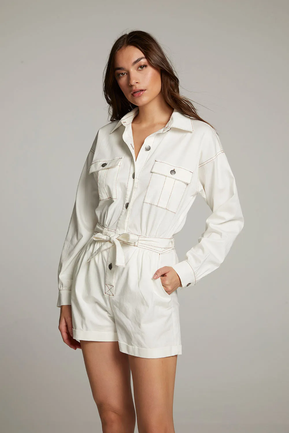 Isabella White Romper sold by Chaser product image thumbnail 2