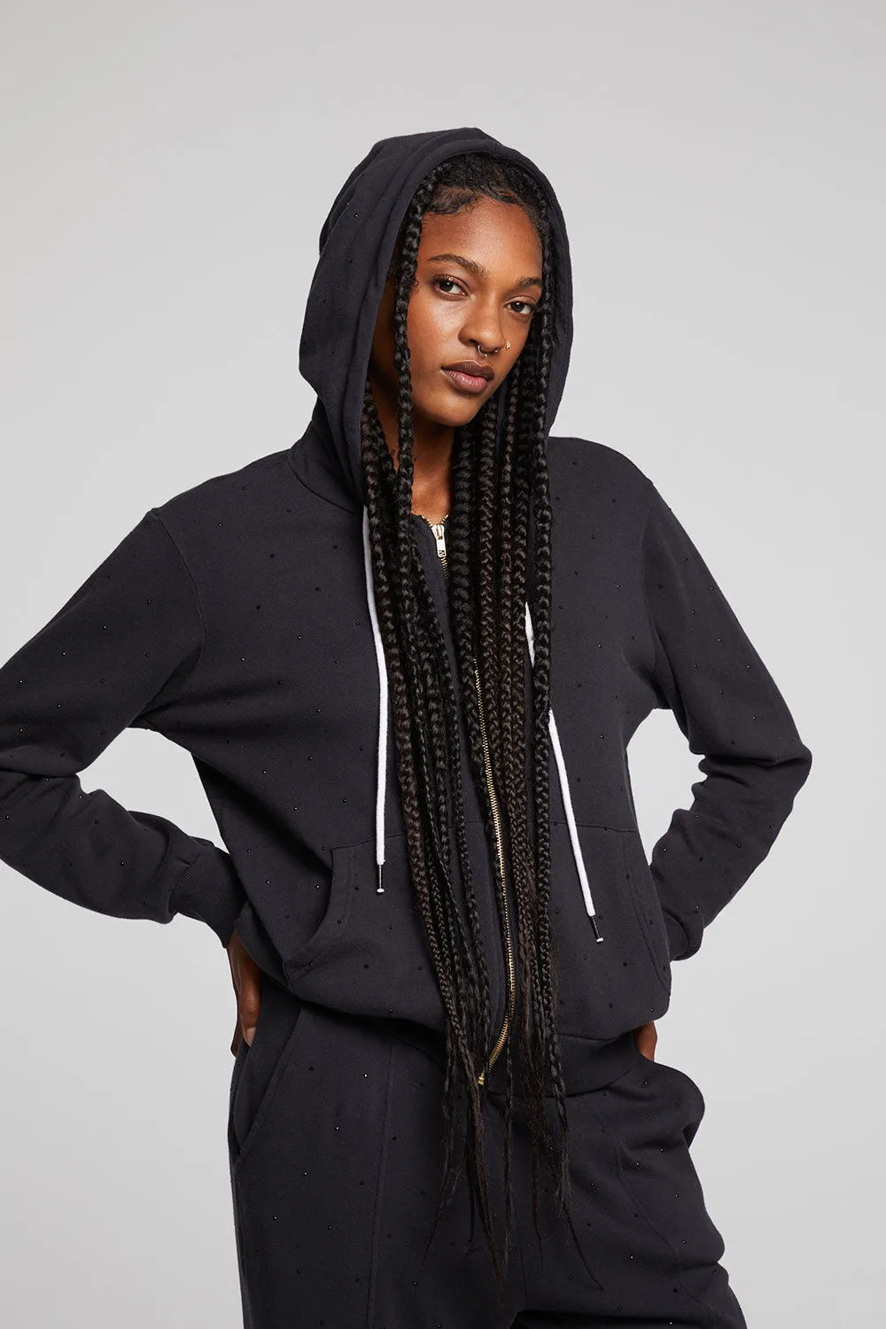 Lex Licorice Zip Up Hoodie sold by Chaser product image thumbnail 5