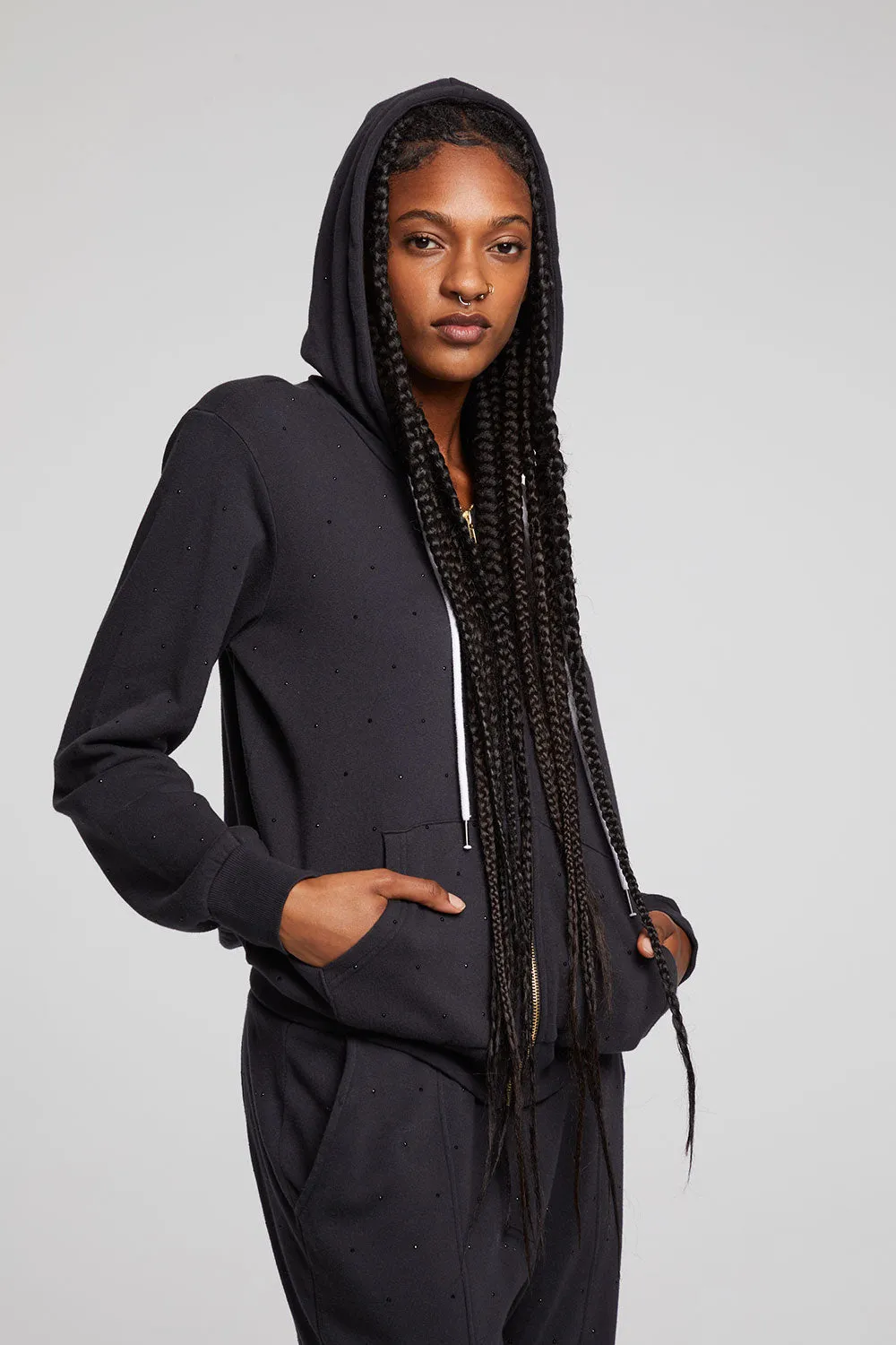 Lex Licorice Zip Up Hoodie sold by Chaser product image thumbnail 2