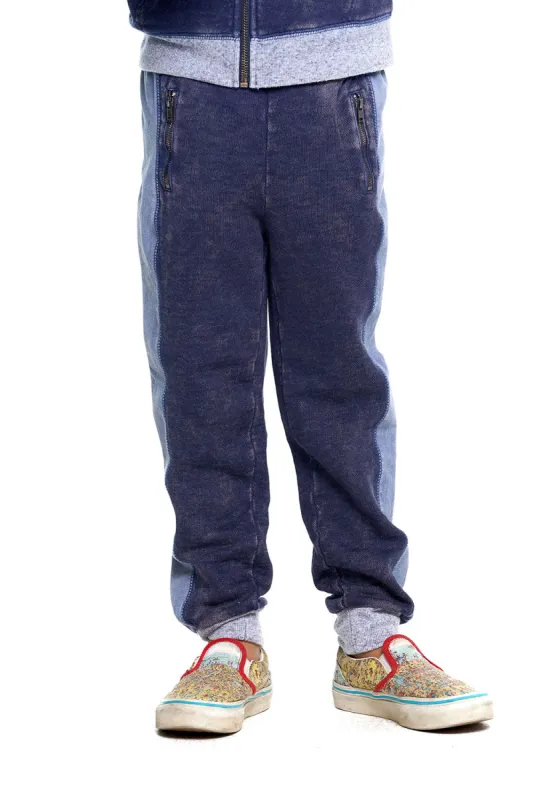 Boys Linen French Terry Jogger With Zippers sold by Chaser