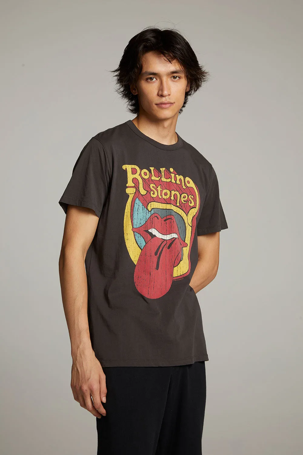 Rolling Stones Retro Logo Crew Neck Tee sold by Chaser product image thumbnail 2