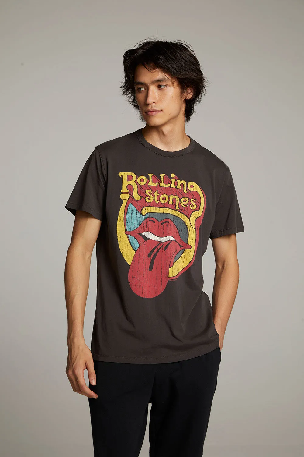 Rolling Stones Retro Logo Crew Neck Tee sold by Chaser product image thumbnail 3