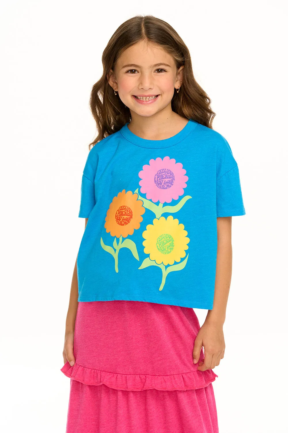Friendly Flowers Tee sold by Chaser product image thumbnail 2