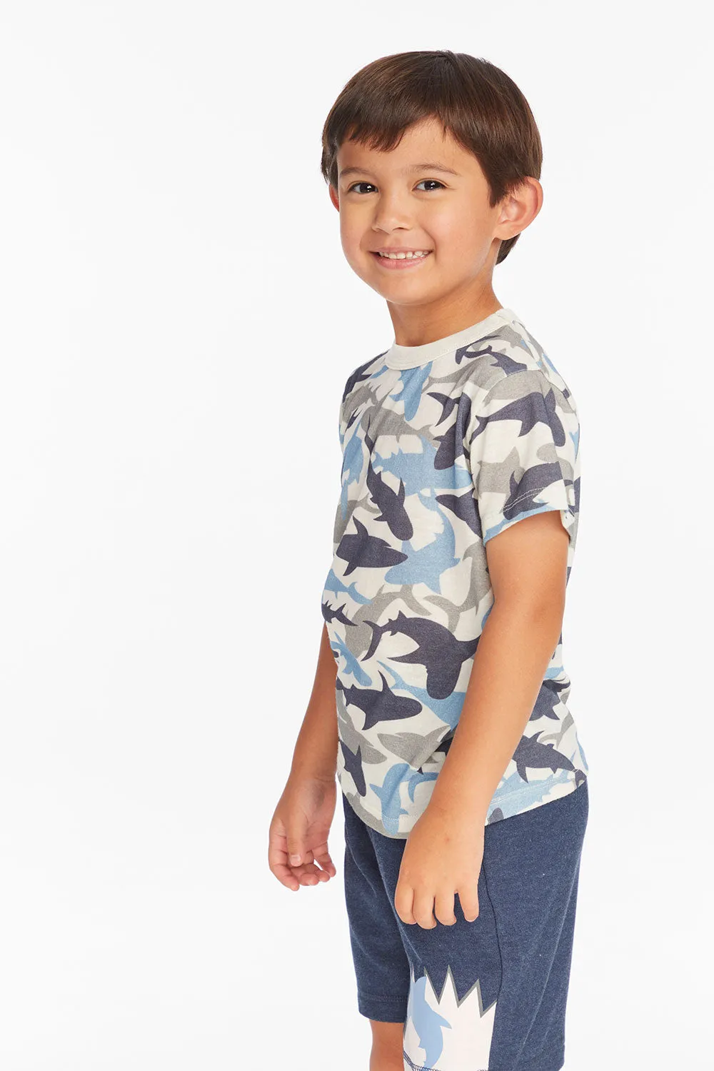 All Over Camo Shark Boys Tee sold by Chaser product image thumbnail 2