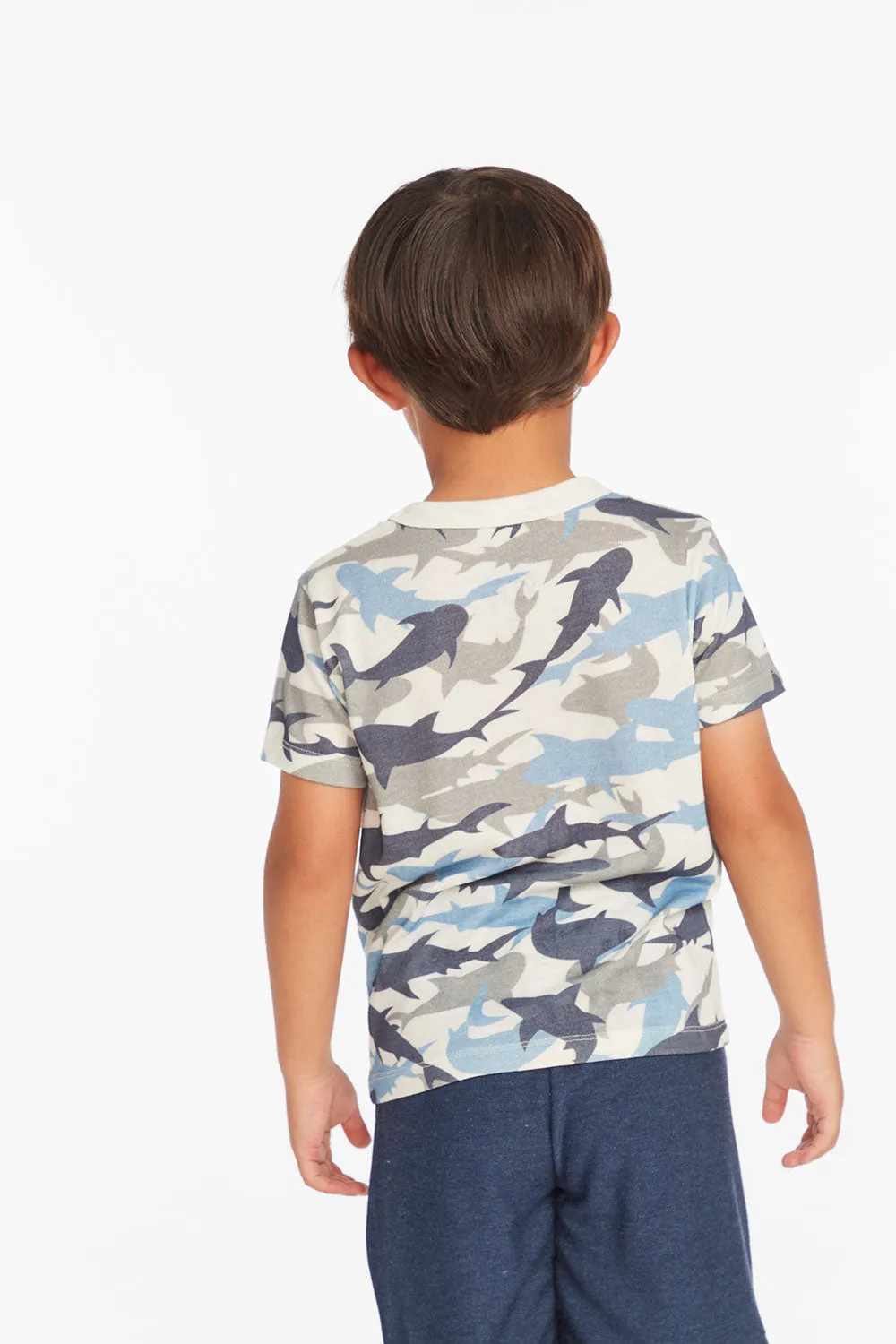 All Over Camo Shark Boys Tee sold by Chaser product image thumbnail 4