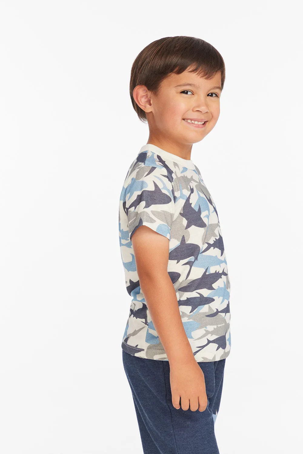All Over Camo Shark Boys Tee sold by Chaser product image thumbnail 3