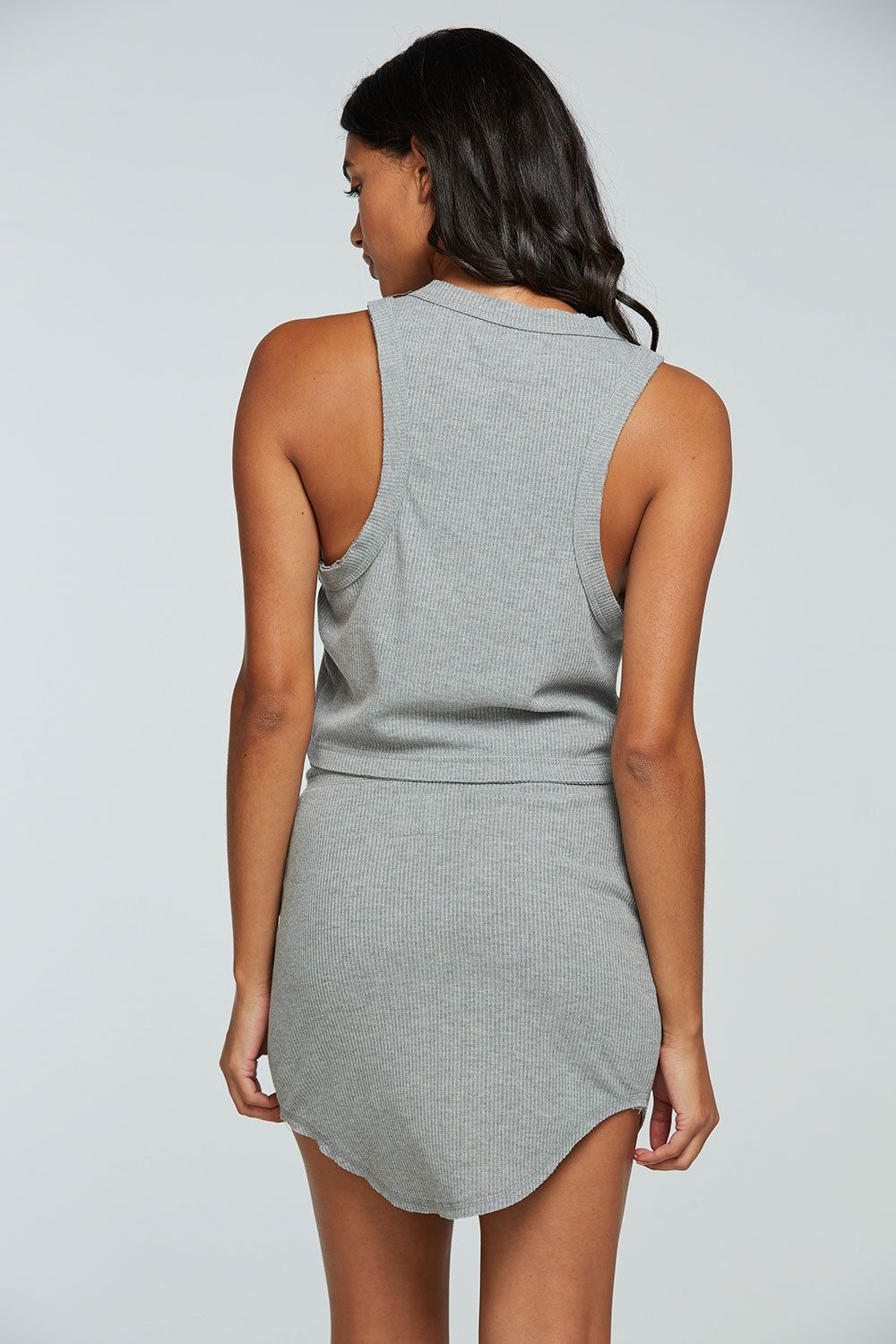 Recycled Cozy Rib Cropped Dropped Armhole Muscle Tank sold by Chaser product image thumbnail 4