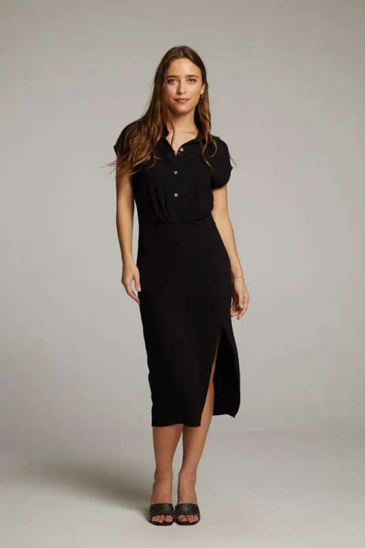 Atlantic True Black Midi Dress sold by Chaser