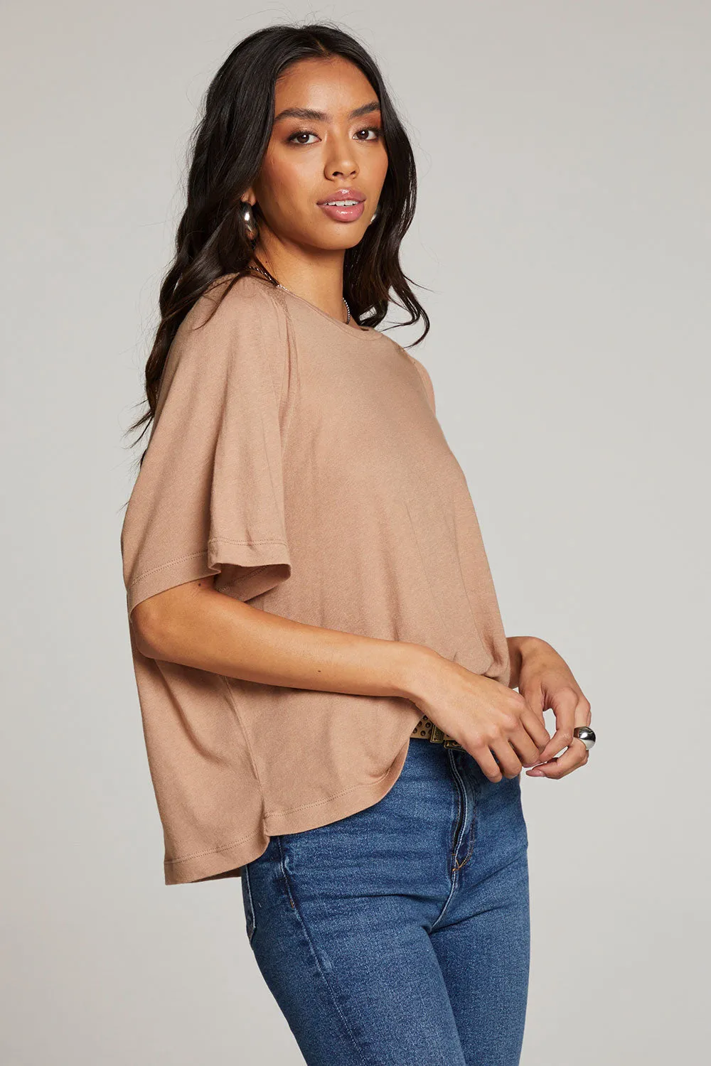 Sun Warm Taupe Tee sold by Chaser product image thumbnail 2