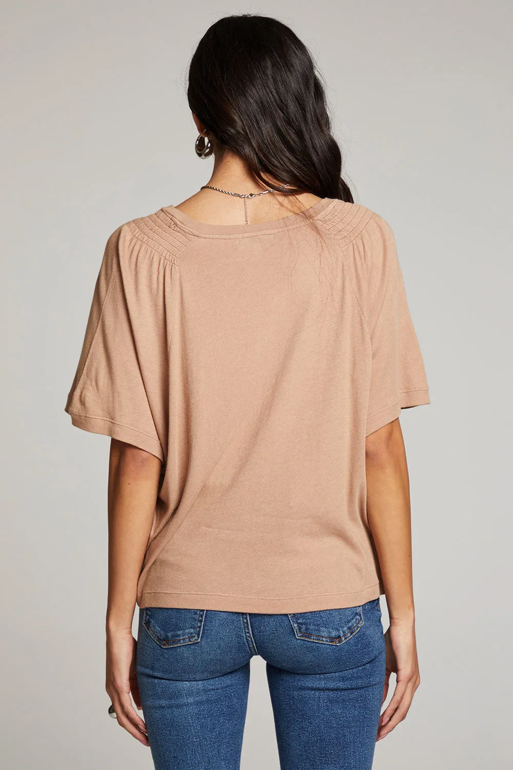 Sun Warm Taupe Tee sold by Chaser product image thumbnail 3